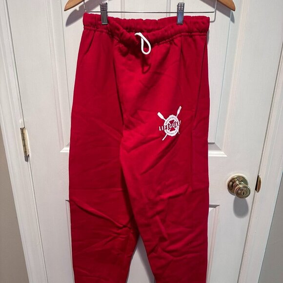 Jerzees Lifeguard Red Joggers - Size Small - Picture 1 of 4